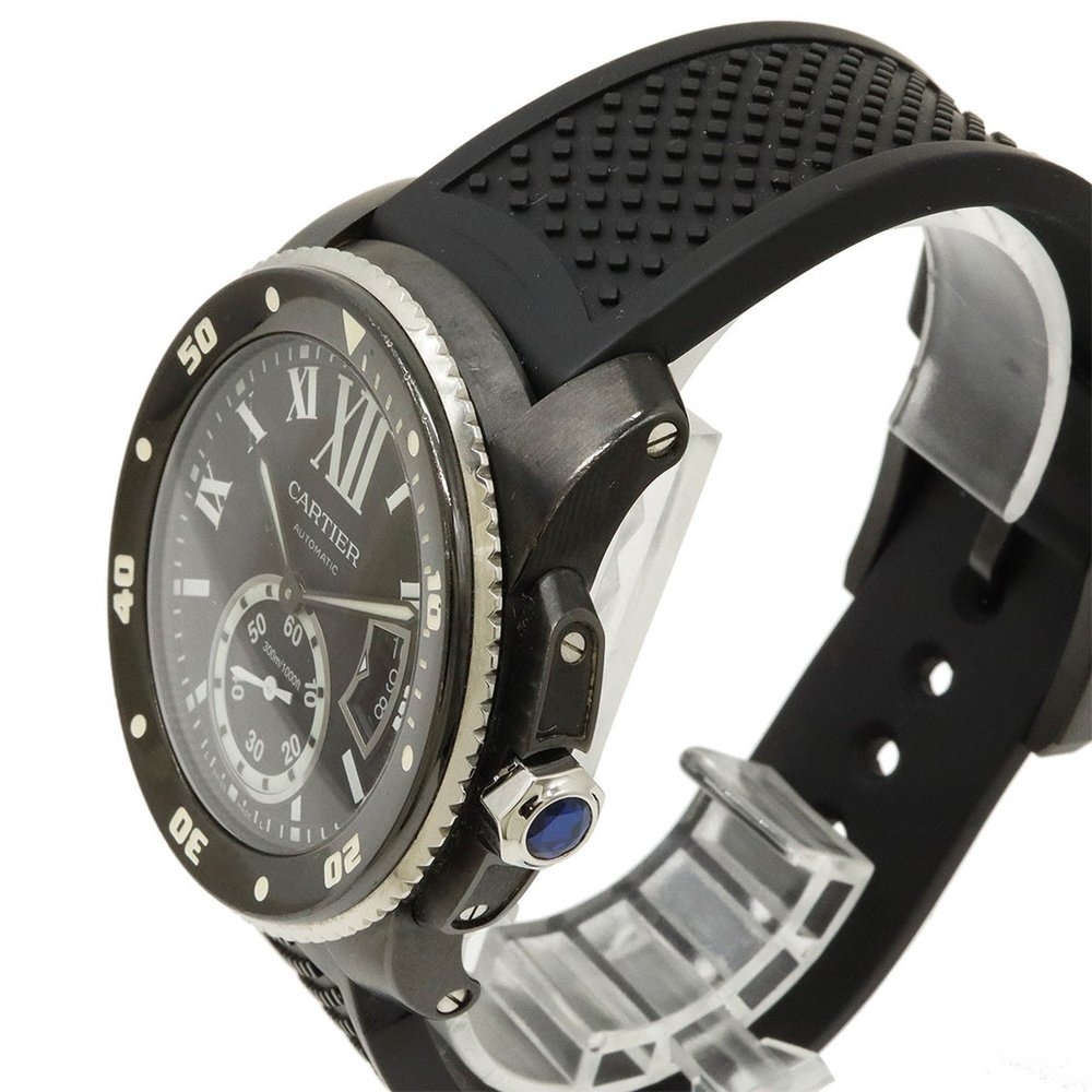 Cartier Calibre de Diver SS Rubber Men's AT Automatic Wristwatch WSCA0006 - Picture 7 of 10